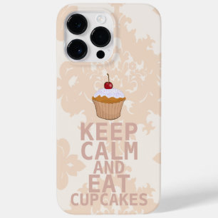 Soothing Peachy Damask KEEP CALM AND Eat Cupcakes Case-Mate iPhone 14 Pro Max Case