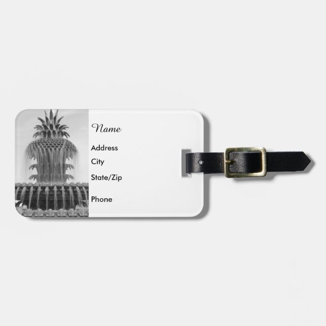 Soothing Pineapple Luggage Tag (Front Horizontal)
