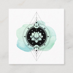 *~* Soothing Sacred Symbol Path To Nirvana Square Business Card