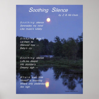 Soothing Silence Poem Poster