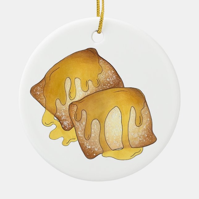 Sopaipilla Sopapilla Cachanga Sopaipa Fried Pastry Ceramic Tree Decoration (Front)