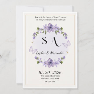 Sophia & Alexander Luxury Wedding Invitation | Ele