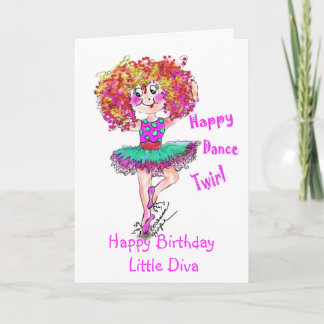Sophia Ballerina Happy Birthday card  Rosannahope