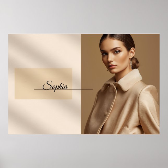 Sophia Chic Minimalist Typography Poster (Front)