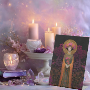 Sophia Divine Goddess of Wisdom Mosaic Portrait  Pedestal Sign
