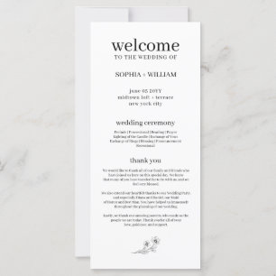 Sophia Elegant Black and White Minimalist Wedding
