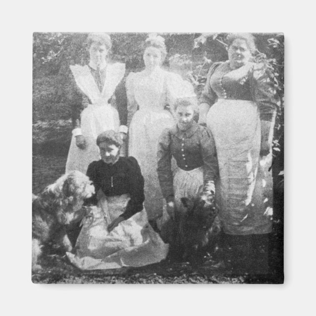 Sophia Farrell and maids, 1899 Magnet (Front)