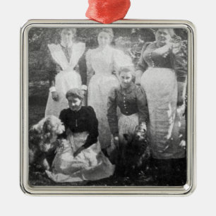 Sophia Farrell and maids, 1899 Metal Tree Decoration