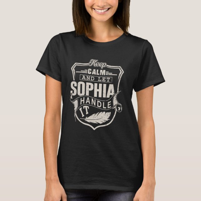 Sophia First Name Shirt Sophia Name Birthday (Front)