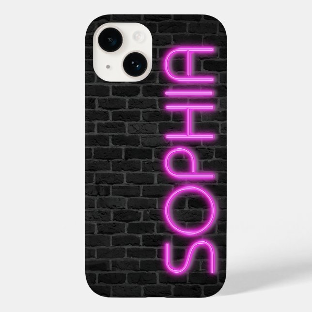 SOPHIA In PINK Neon Lights  Case-Mate iPhone Case (Back)