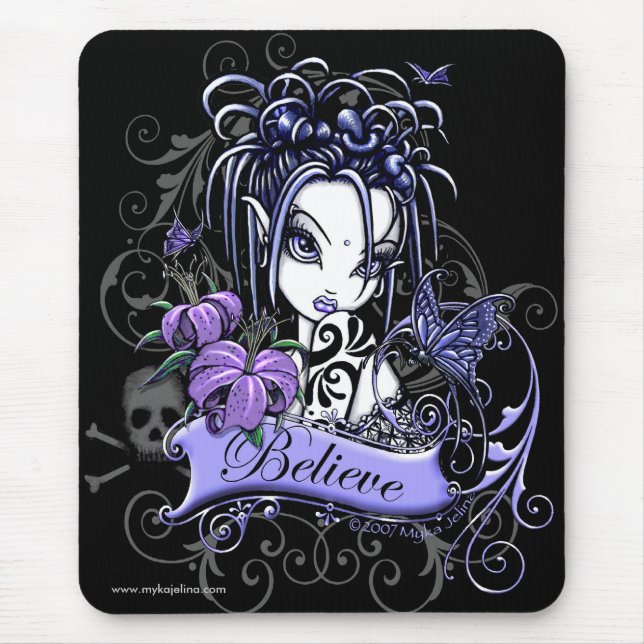 "Sophia Lilly" Believe Butterfly Fairy Mousepad (Front)