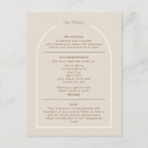 SOPHIA Modern Desert Boho Arch Details Card