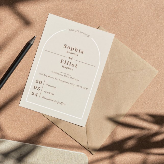SOPHIA Modern Desert Boho Arch Wedding Invitation (Creator Uploaded)