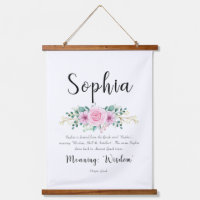 Sophia Name Meaning Wall Hanging