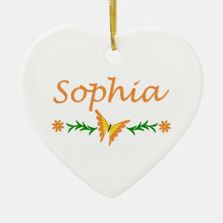 Sophia (Orange Butterfly) Ceramic Tree Decoration