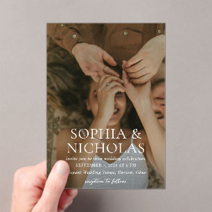 Sophia Photo Modern Wedding Acrylic Invitations