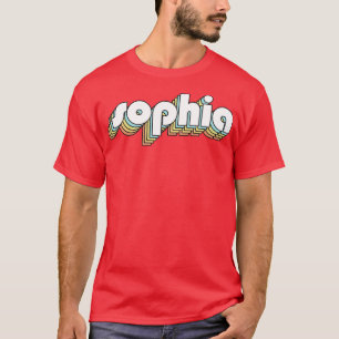 Sophia Retro Rainbow Typography Faded Style T-Shirt