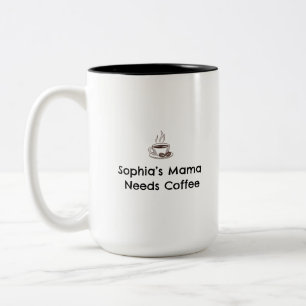 Sophia’s Mum Custom Name Parent Gift Two-Tone Coffee Mug