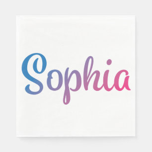 Sophia Stylish Cursive Napkin