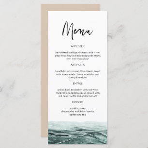SOPHIA   Tropical Ocean Watercolor Menu Cards