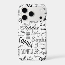 Sophia Typography Black White