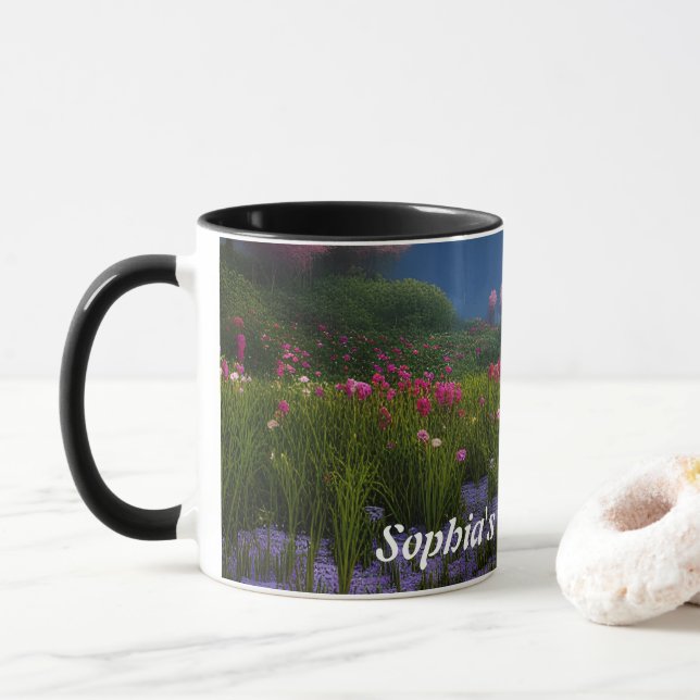 Sophia's Morning Tea Personalised Customisable Mug (With Donut)