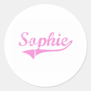 Sophie Classic Style Name Round Sticker