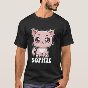 Sophie Cute Cat Kitten Design for Girls Name Sophi T-Shirt