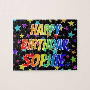 "SOPHIE" First Name, Fun "HAPPY BIRTHDAY" Jigsaw Puzzle