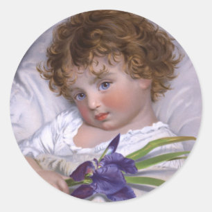 Sophie Gengembre Anderson: Prattling Primrose Classic Round Sticker