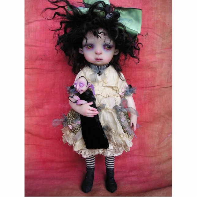 Sophie & her Vampire Doll Standing Photo Sculpture (Front)