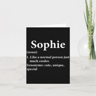 Sophie Name Definition Funny D Card