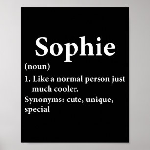 Sophie Name Definition Funny D Poster