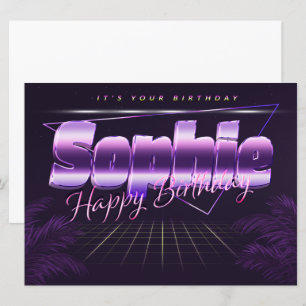 Sophie Name First name pura retro card Birthday