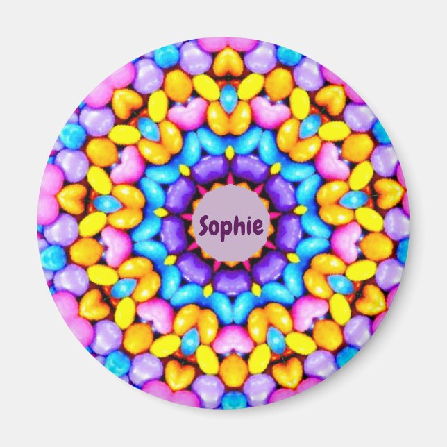 SOPHIE ~ Personalised Easter Pattern Fractal ~ Magnet (Front)
