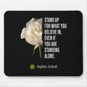 Sophie Scholl Quote Inspirational Opposition Mouse Mat