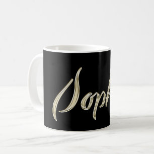 Sophie white gold Handwriting Tasse Kaffeetasse Coffee Mug