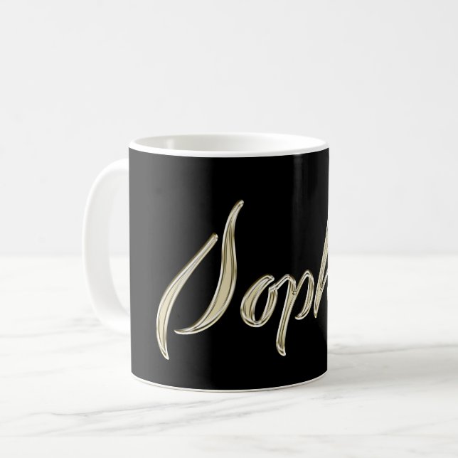 Sophie white Handwriting Tasse Kaffeetasse Coffee Mug (Front Left)