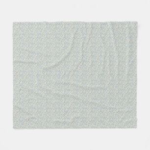 Sophisticated 1940s Dusty Blue Rosebud Vintage Pat Fleece Blanket