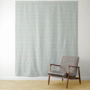 Sophisticated 1940s Dusty Blue Rosebud Vintage Pat Tapestry