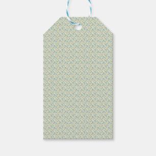 Sophisticated 1940s Dusty Teal and Mustard Floral Gift Tags