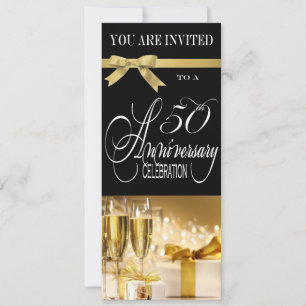 Sophisticated 50th Anniversary Party Invitation