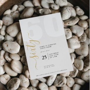 Sophisticated 60th Birthday Invitation with Clean