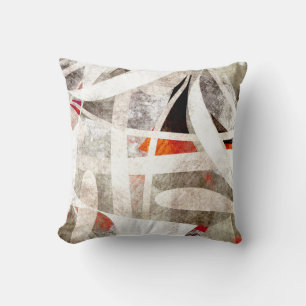 sophisticated  abstract art modern gray boho cushion