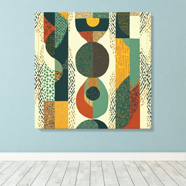 Sophisticated Abstract Stretched Canvas Print (Insitu(Wood Floor))