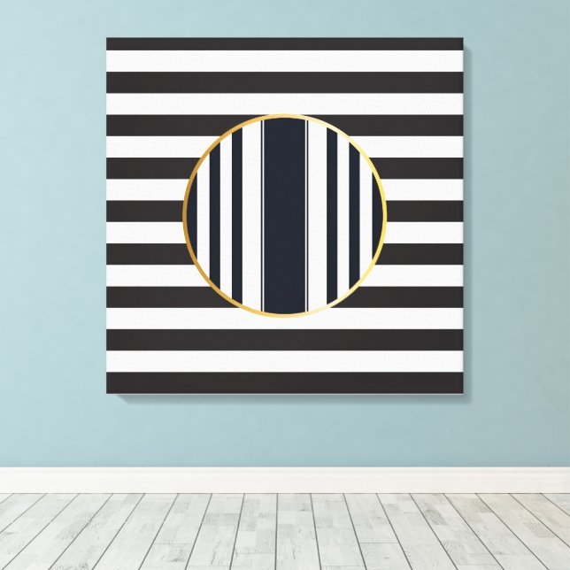 Sophisticated Abstract Stretched Canvas Print (Insitu(Wood Floor))
