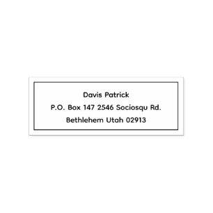 Sophisticated Address Stamp for Envelopes and Card