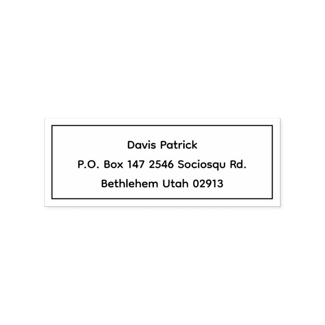 Sophisticated Address Stamp for Envelopes and Card (Stamped)