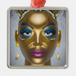 Sophisticated African Beauty: Black History Month  Metal Tree Decoration