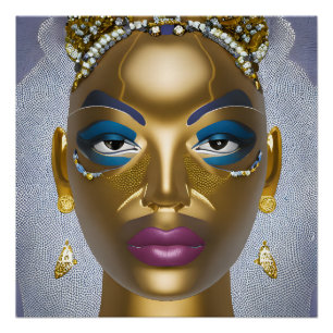 Sophisticated African Beauty: Black History Month  Poster